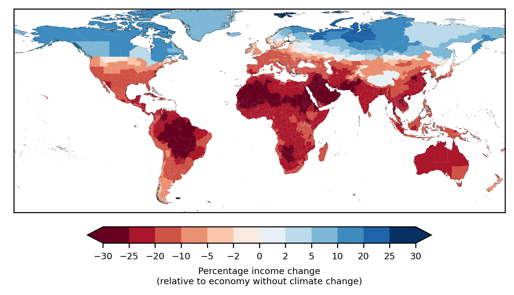38 trillion dollars in damages each year: World economy already committed to income reduction of 19 % due to climate change 38 trillion dollars in damages each year: World economy already committed to income reduction of 19 % due to climate change